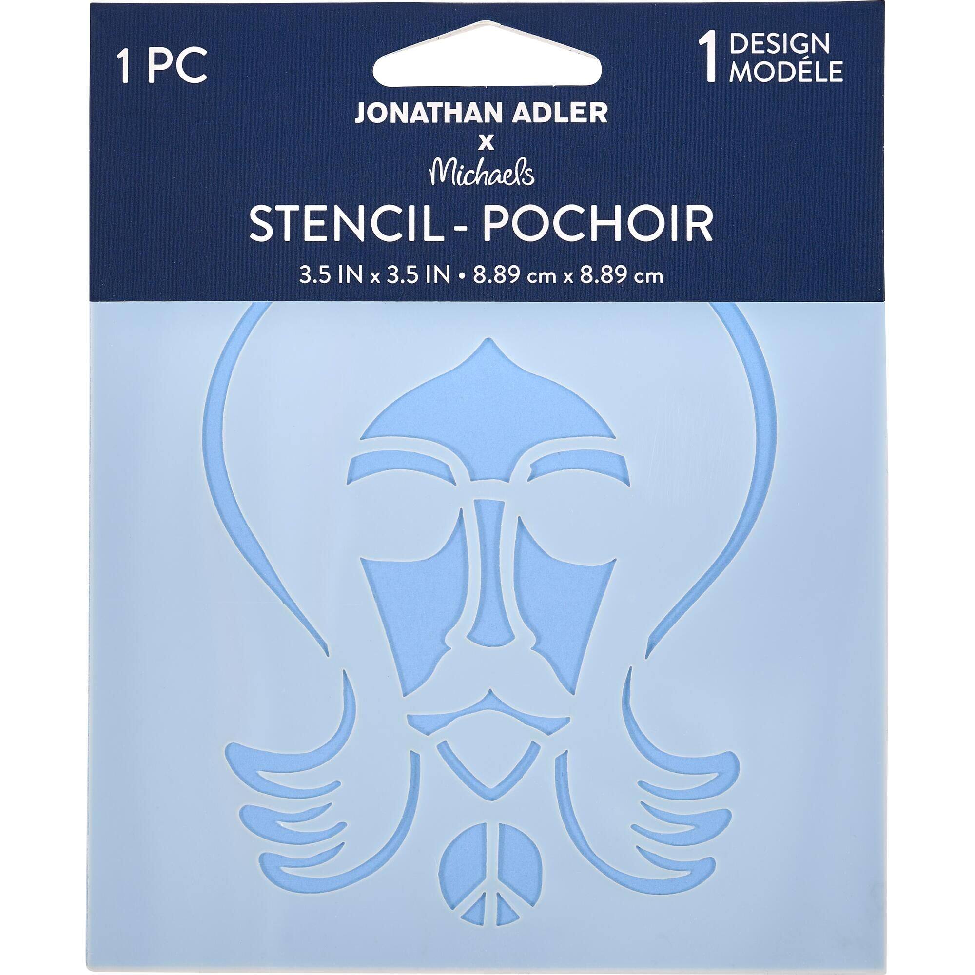 Jonathan Adler x Michaels 3.5" California Crafter 1 Stencil